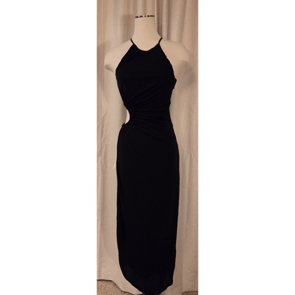 Bardot Evening Dress With Cut Out Waist, String Halter Neckline, Size 4 - Picture 1 of 10